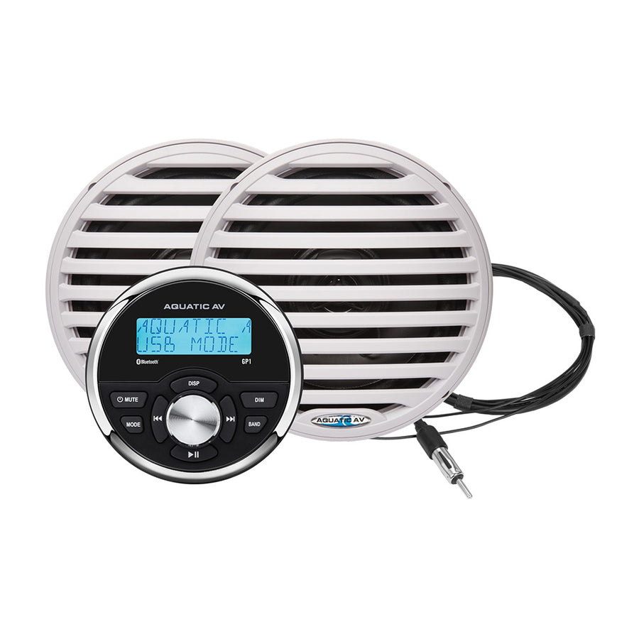 Aquatic AV GP1 Gauge Stereo  Economy 6.5" Speakers - White (Pair) [GP100W]