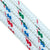 19" of 3/16" New England Ropes Sta-Set Double Braid Polyester Rope with Whipping/Whipping - White with Blue Fleck