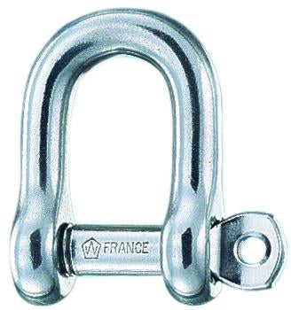 Wichard 1/4" Diameter D Shackle w/ Captive Pin