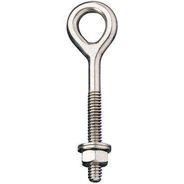 Ronstan 316SS 3/16" Eye Bolt, 3/16"-24 UNC Thread X-2" Shaft w/Nut & Washer