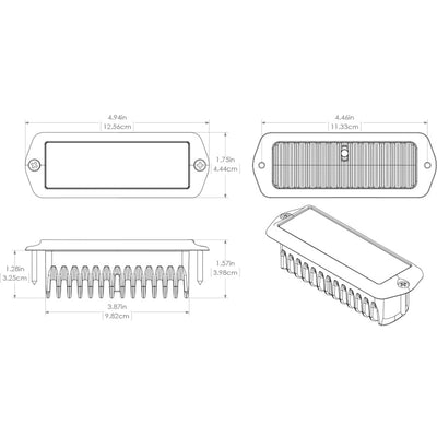 Lumitec Capri2 - Flush Mount LED Flood Light - 2-Color White/Red Dimming [101100]