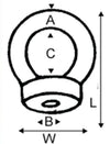 Wichard 5/16" Eye Nut w/ 21/32" Diameter