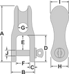 Tylaska H8 2:1 Aluminum Halyard Shackle