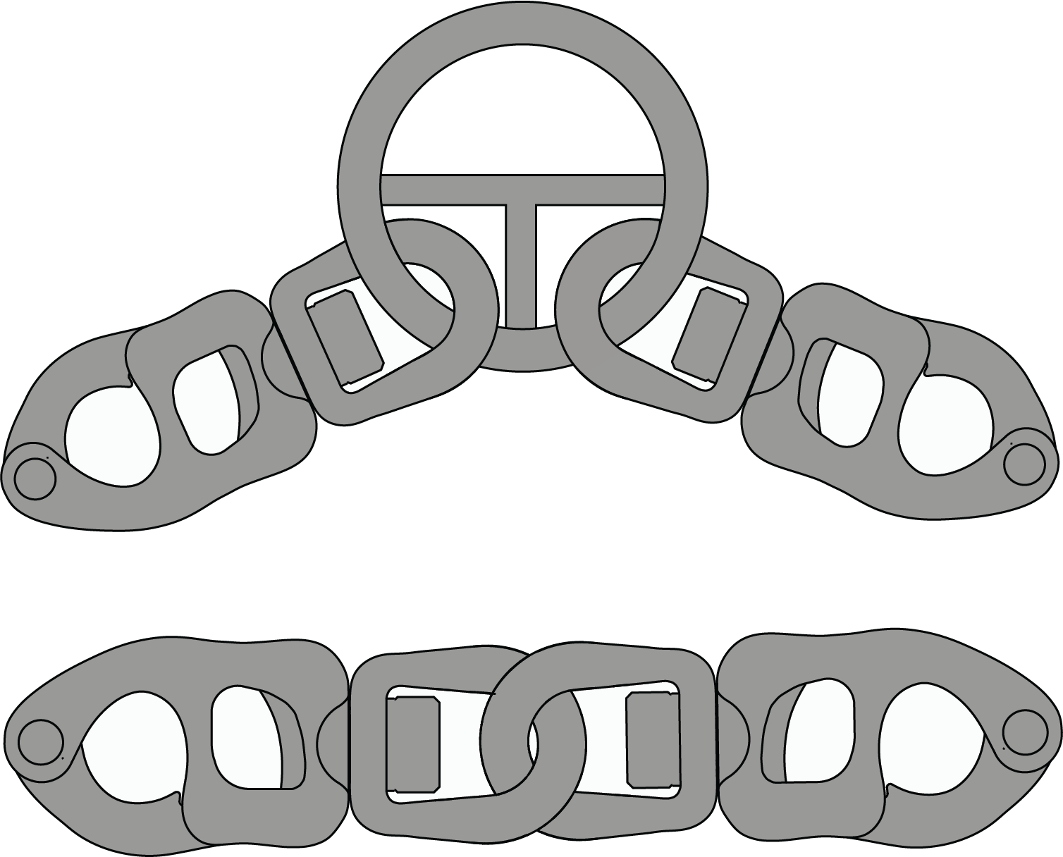 Tylaska T12 Shackle Std/Std Linked Bails