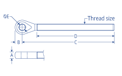 Ronstan Threaded Eye, 5/16" Thread (Type 1)
