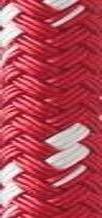 25.5' of 7/16" New England Ropes Sta-Set Double Braid Polyester Rope - Solid Red