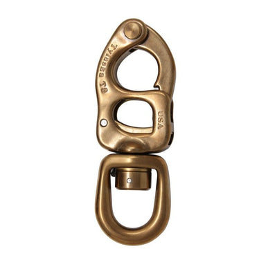 Tylaska 3 7/16" T8 Standard Bail Snap Shackle with Bronze PVD Finish